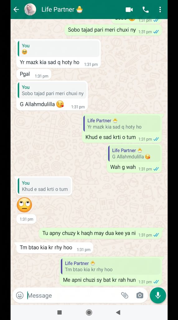Blurred conversation preview